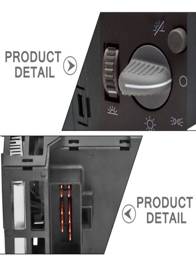 PANNUOSCS Headlight Switch Compatible with 95-98 Chevy GMC Vehicles C1500 C2500 C3500 K1500 K2500 K3500 Express1500 2500 3500 Headlamp Instrument Panel Dimmer and Dome Lamp Switch Replaces 93443101 D1523H - Image 4